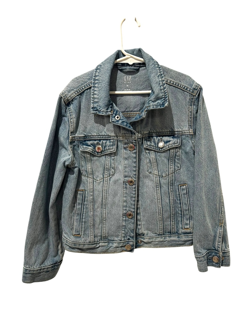 Gap Kids Light Washed Denim Jacket Girls Size Medium